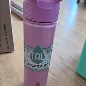 NEW TAL 26 Ounces RANGER Pink Insulated Water Bottle with Straw FLIP STRAW NEW